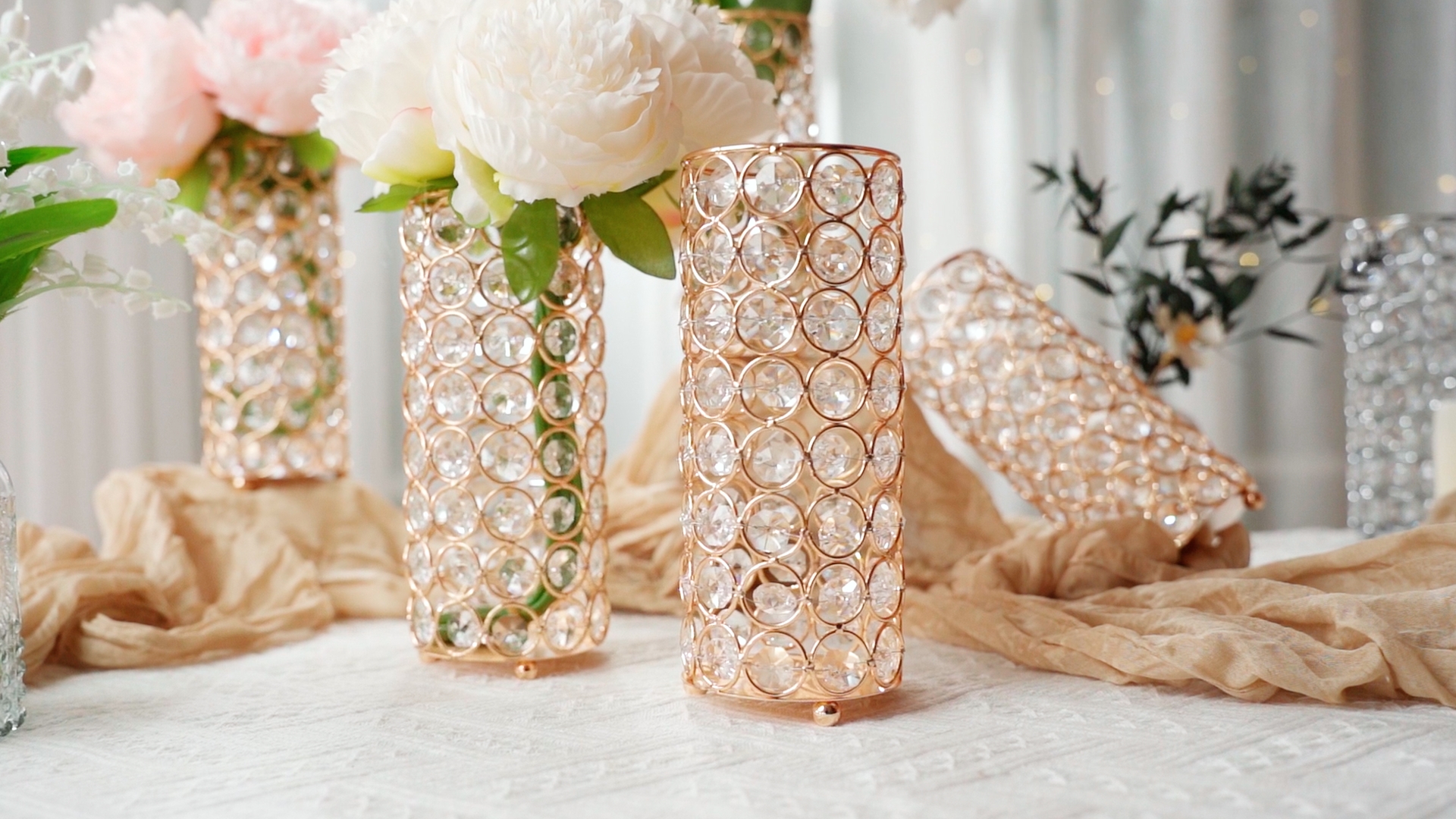 クリスタルアレンジメント Amazon.com: Dandat 8 Pcs Crystal Flower Vase for Wedding